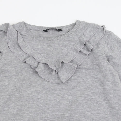 Dorothy Perkins Womens Grey  Polyester Pullover Sweatshirt Size 10  Pullover