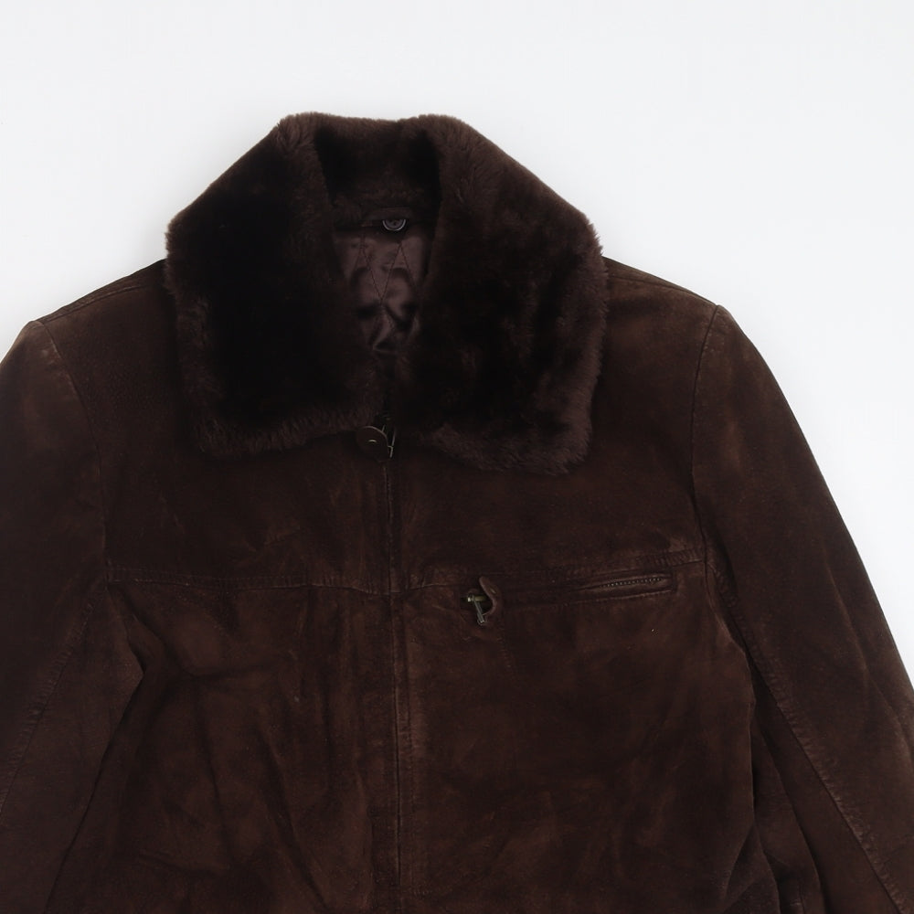 C&A Womens Brown   Jacket  Size 10  Zip
