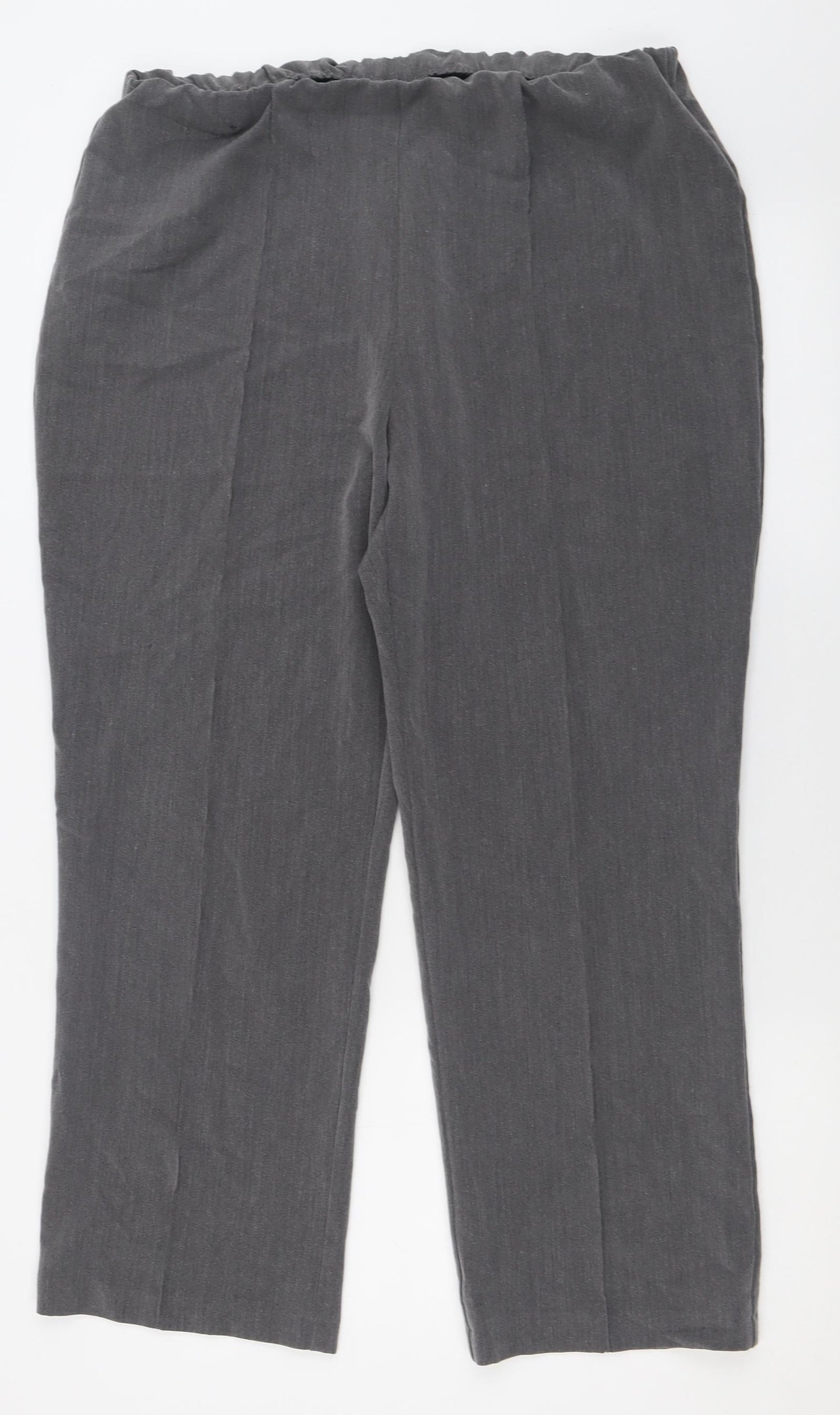 Vida Vi Womens Grey  Polyester Trousers  Size 16 L27 in Regular