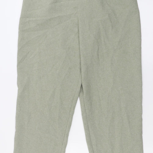 Classic Womens Green  Polyester Trousers  Size 14 L28 in Regular
