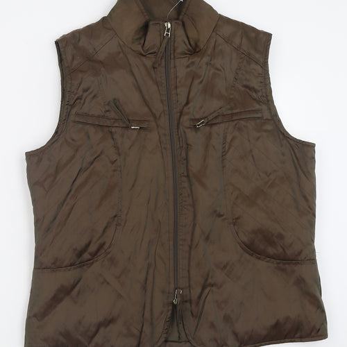 Lakeland Womens Brown   Gilet Jacket Size 10  Zip