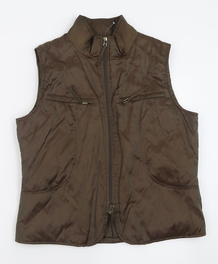 Lakeland Womens Brown Gilet Jacket Size 10 Zip