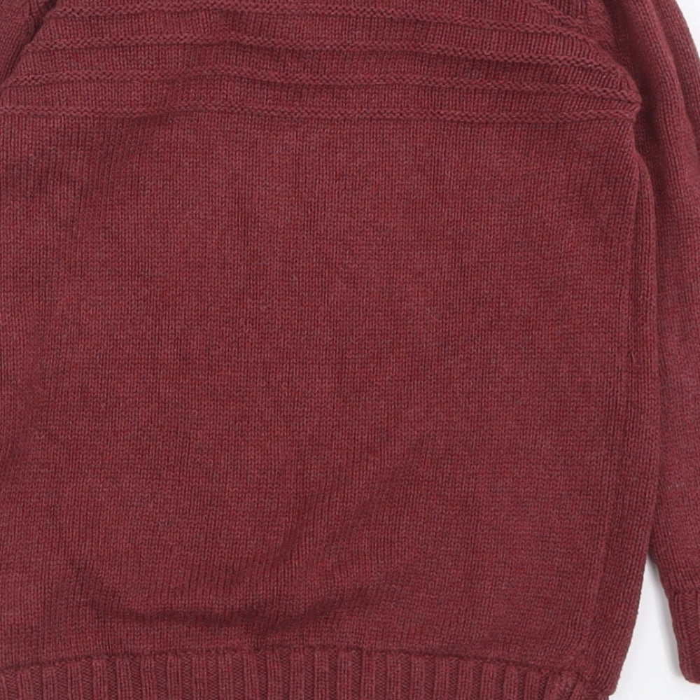 Jasper Conran Boys Red Collared  Cotton Pullover Jumper Size 6-7 Years  Pullover
