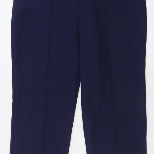 Matalan Womens Blue  Polyester Trousers  Size 12 L27 in Regular