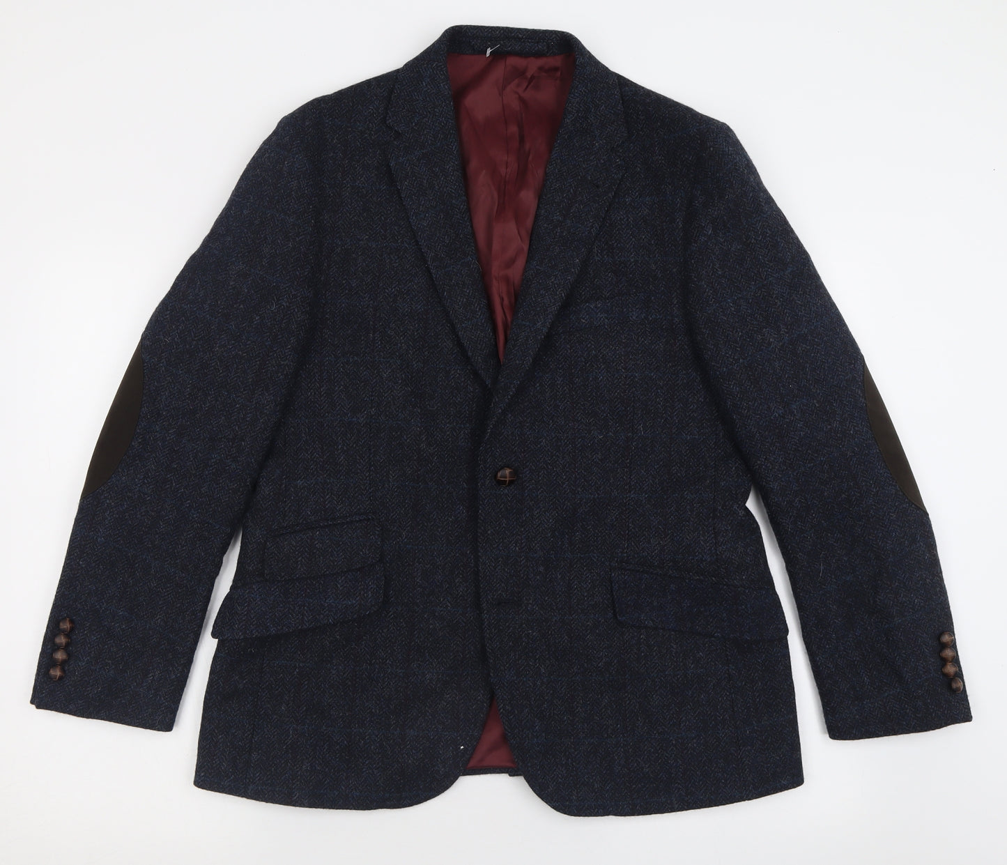 Marks and Spencer Mens Blue  Wool Jacket Suit Jacket Size 40