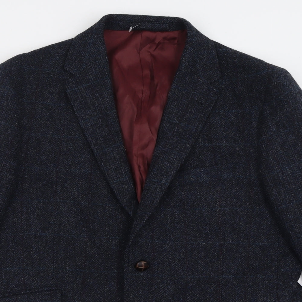 Marks and Spencer Mens Blue  Wool Jacket Suit Jacket Size 40