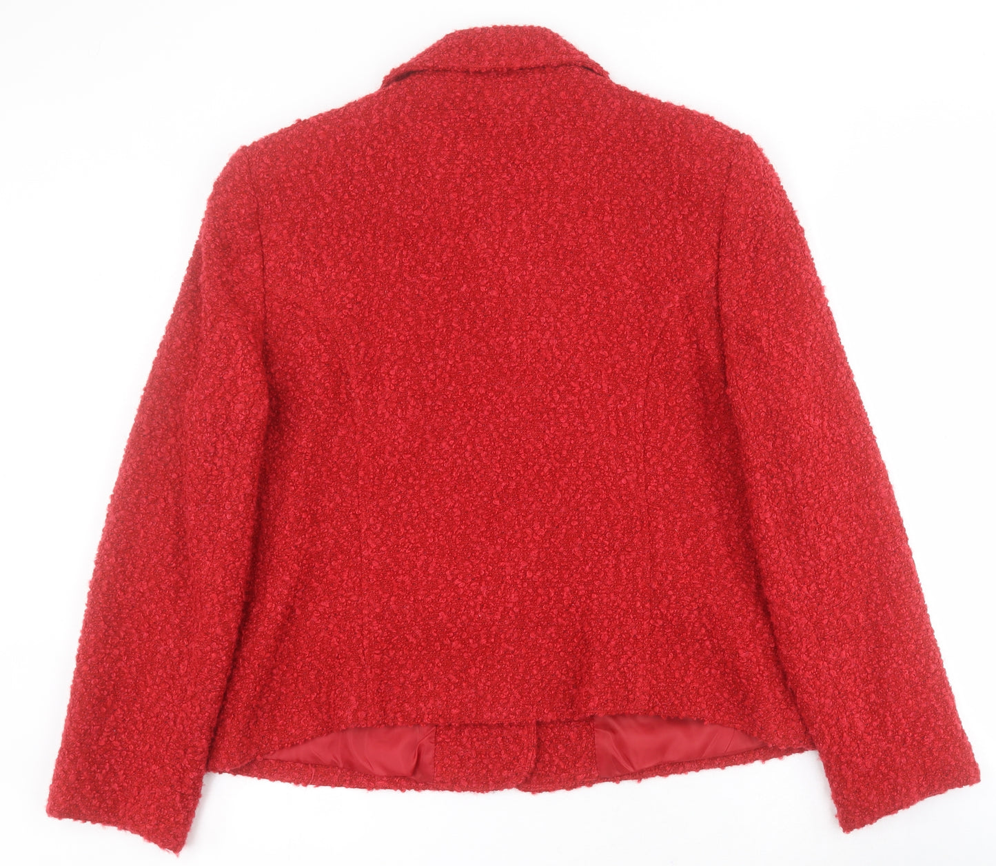 Style by EWM Womens Red   Pea Coat Coat Size 16  Button