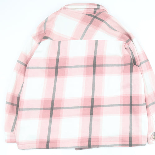 Rising Womens Pink Check  Jacket  Size M  Button