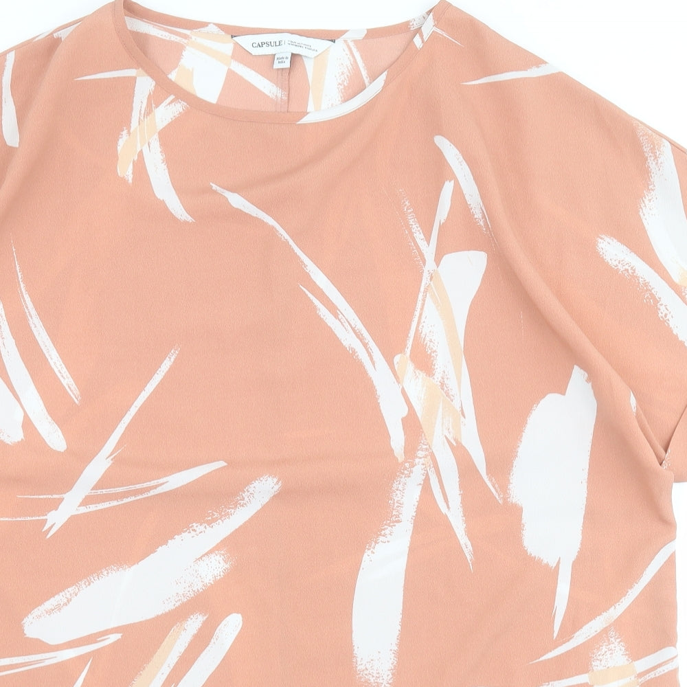 Capsule Womens Pink  Polyester Basic Blouse Size 18 Round Neck