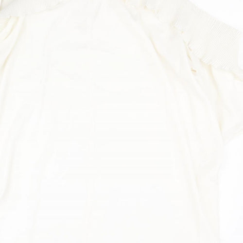 KOKO Womens White  Polyester Basic Blouse Size 22 Round Neck