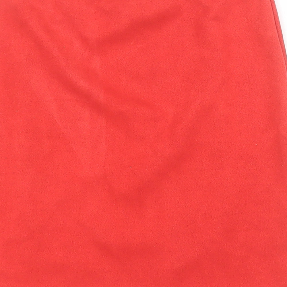 PRETTYLITTLETHING Womens Red  Polyester Mini Skirt Size 6