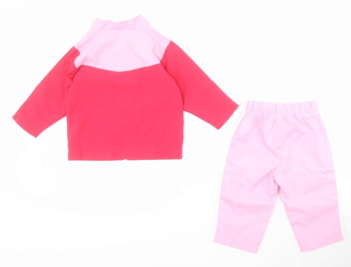 adidas Baby Pink Colourblock Polyester Dress Set Outfit/Set Size 3-6 Months  Zip