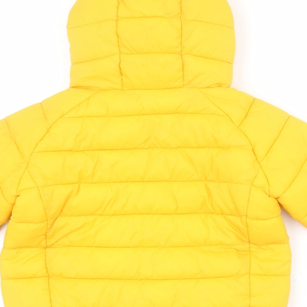 Primark Baby Yellow   Puffer Jacket Coat Size 12-18 Months   Zip