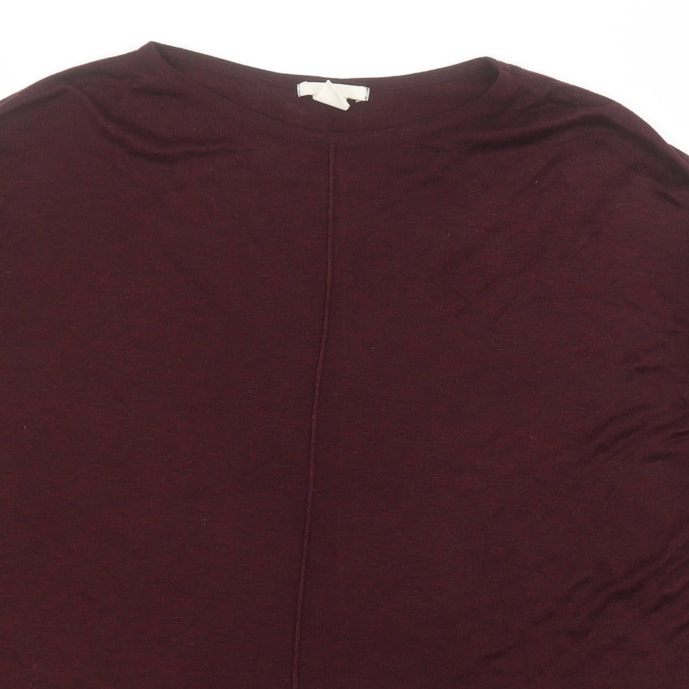 H&M Womens Red Round Neck  Acrylic Pullover Jumper Size XS