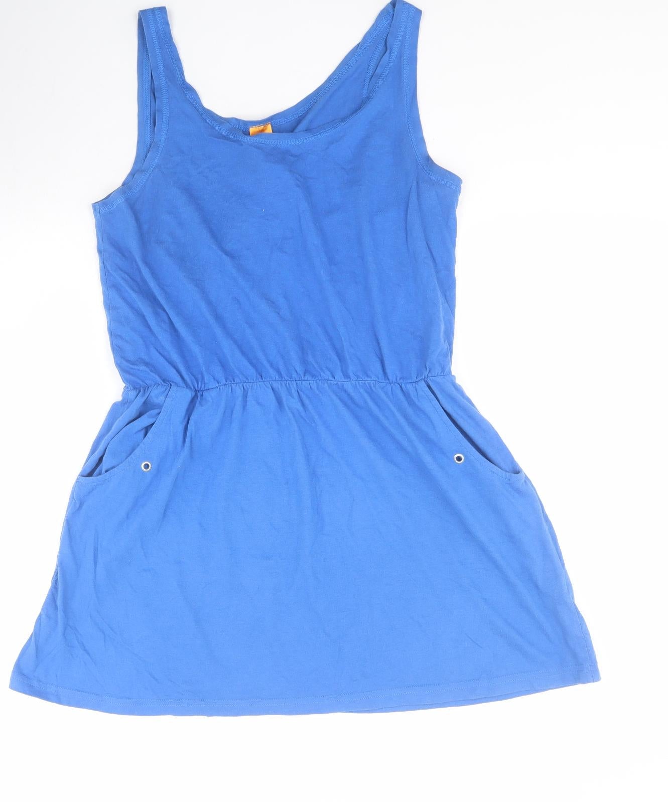 NEXT Womens Blue  Cotton Tank Dress  Size 10  Round Neck Pullover