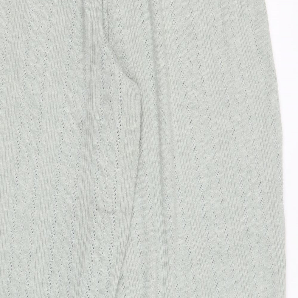 Primark Womens Green Solid Viscose Capri Lounge Pants Size 10