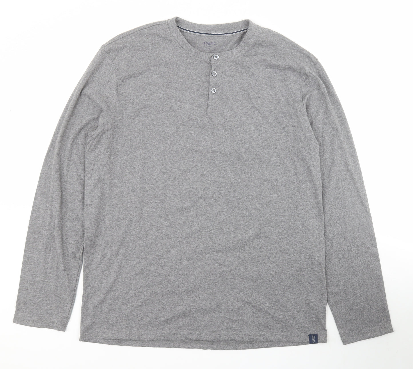 NEXT Mens Grey  Cotton  T-Shirt Size L Round Neck