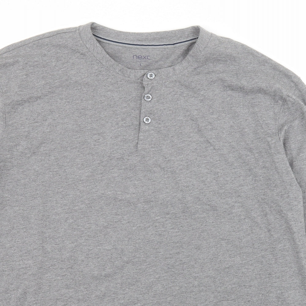 NEXT Mens Grey  Cotton  T-Shirt Size L Round Neck