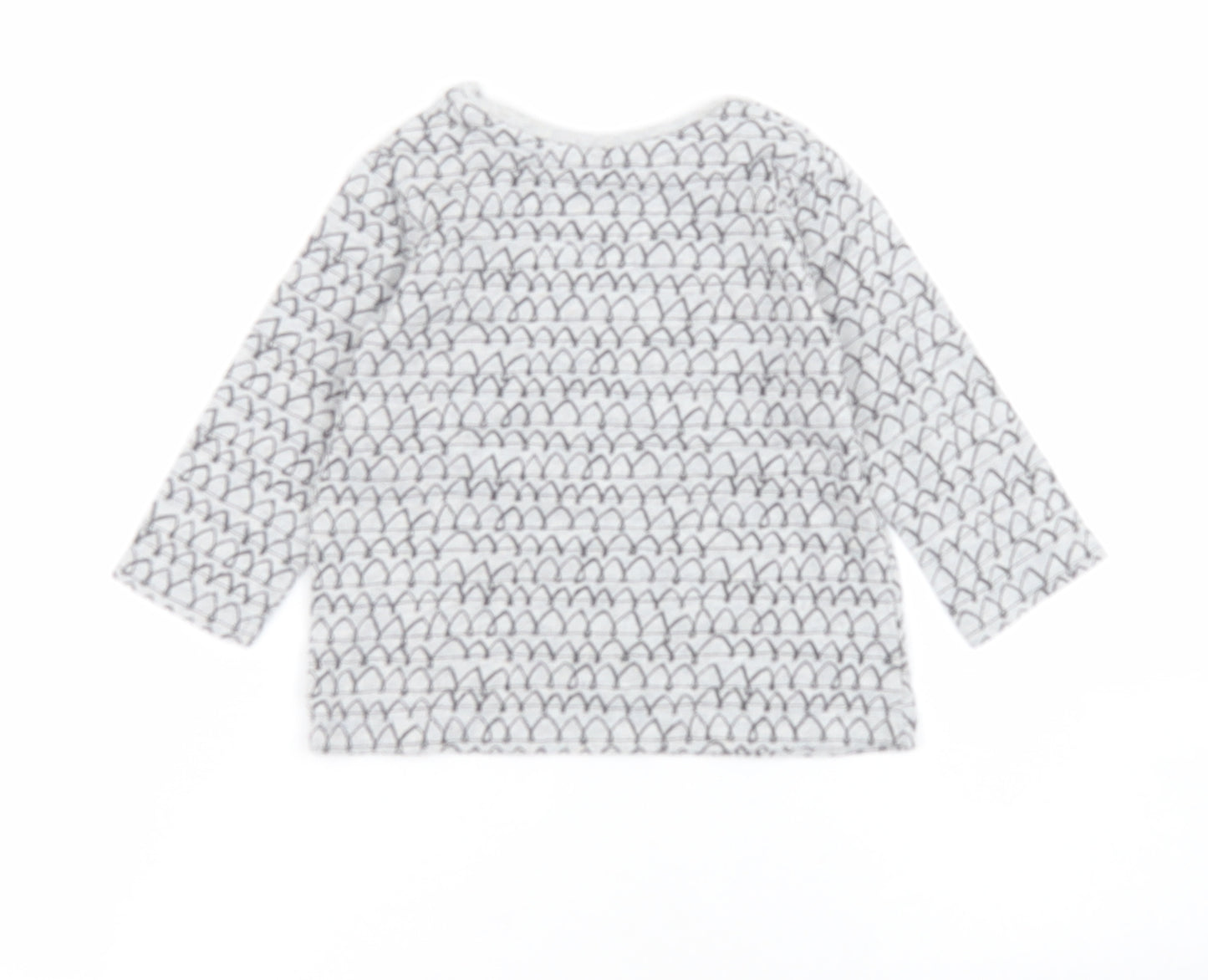 NEXT Baby Grey  100% Cotton Pullover Polo Size 3-6 Months Round Neck Pullover