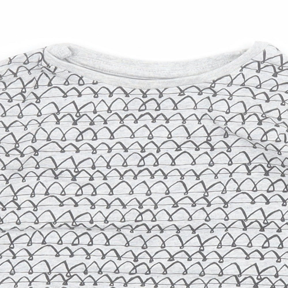 NEXT Baby Grey  100% Cotton Pullover Polo Size 3-6 Months Round Neck Pullover