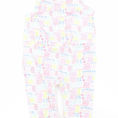 F&F Baby White Floral Cotton Coverall One-Piece Size 3-6 Months  Snap