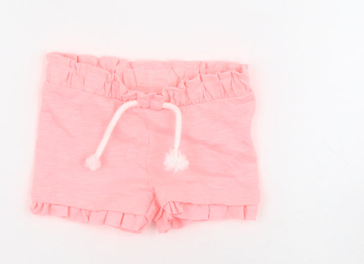 F&F Baby Pink Polyester Sweatpants Trousers Size 3-6 Months Drawstring