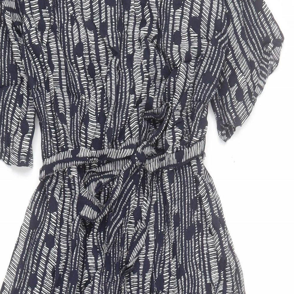 Monsoon Womens Blue  Viscose Jumpsuit One-Piece Size 18  Zip