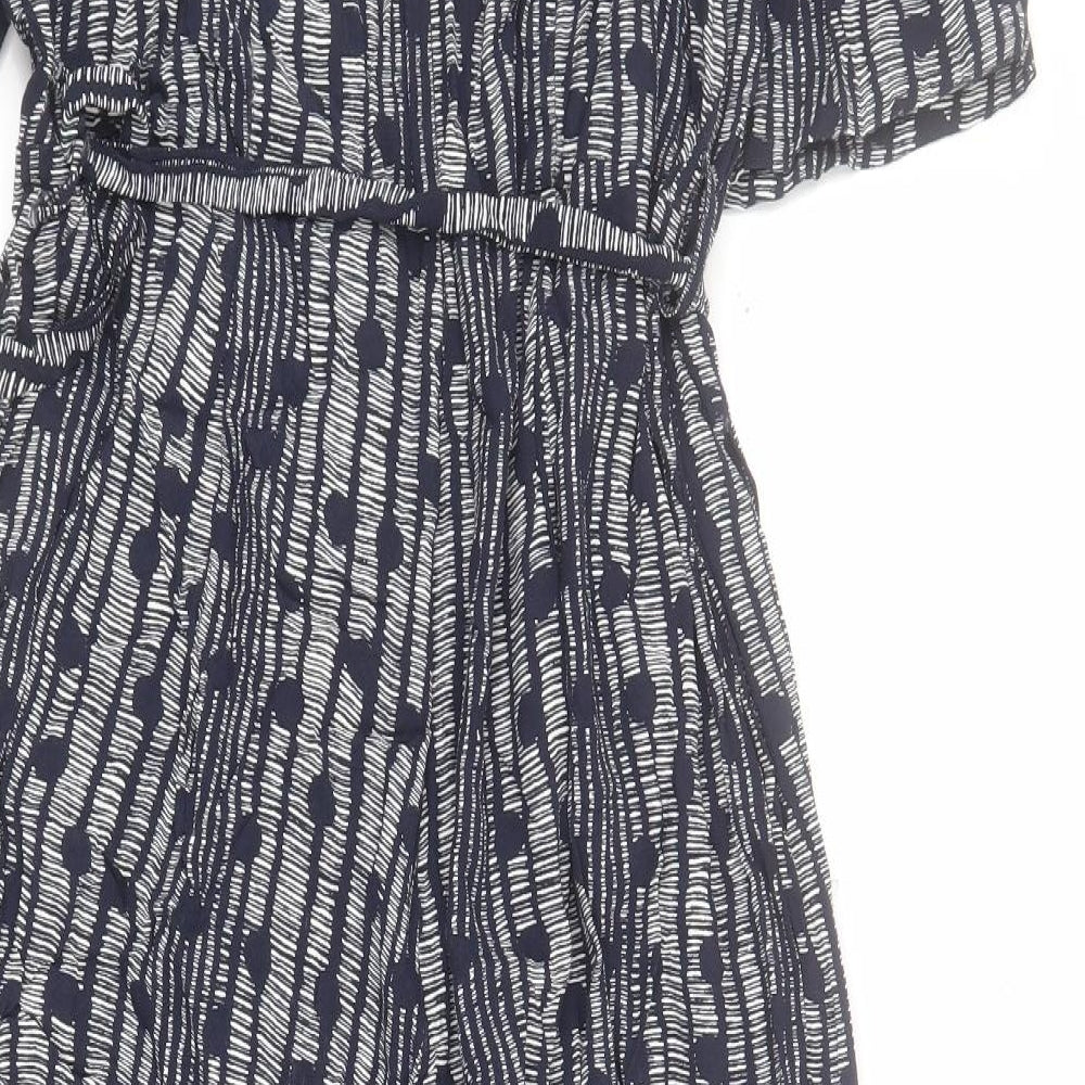 Monsoon Womens Blue  Viscose Jumpsuit One-Piece Size 18  Zip