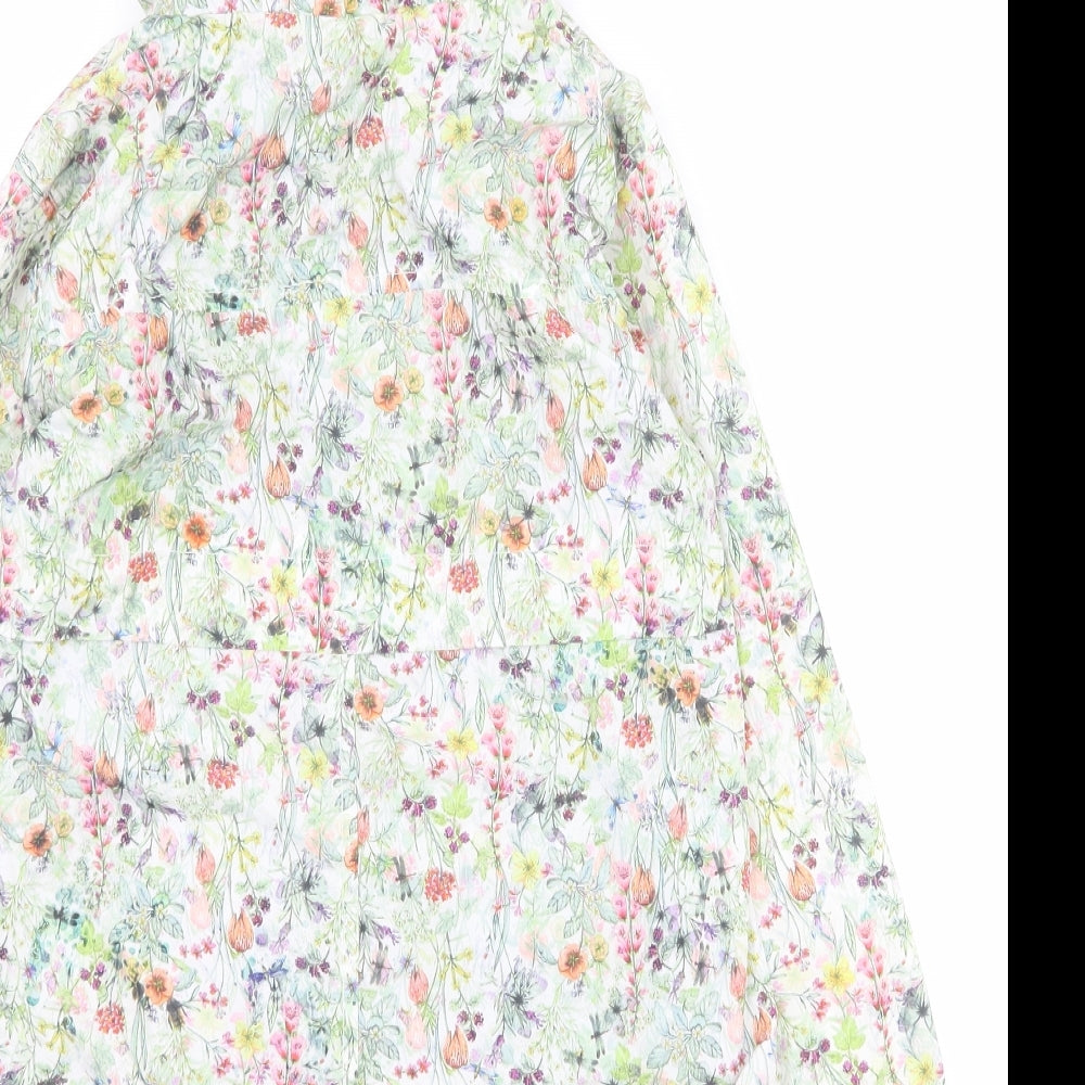 NEXT Girls Multicoloured Floral  Rain Coat Coat Size 6 Years  Zip
