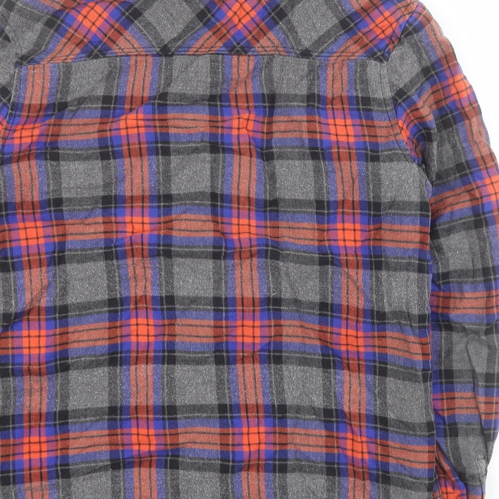 Marks and Spencer Boys Orange Check  Jacket  Size 12-13 Years  Zip