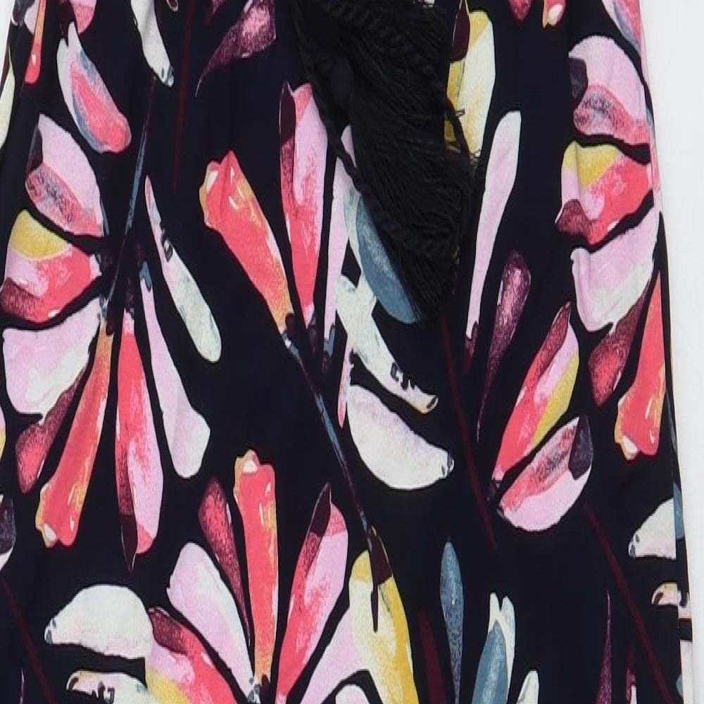 Marks and Spencer Womens Multicoloured Floral Viscose Maxi  Size 10  Round Neck Pullover