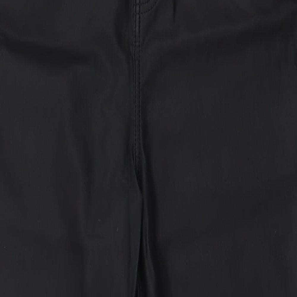 New Look Womens Black  Viscose Skinny Jeans Size 22 L29 in Slim Zip - Faux leather