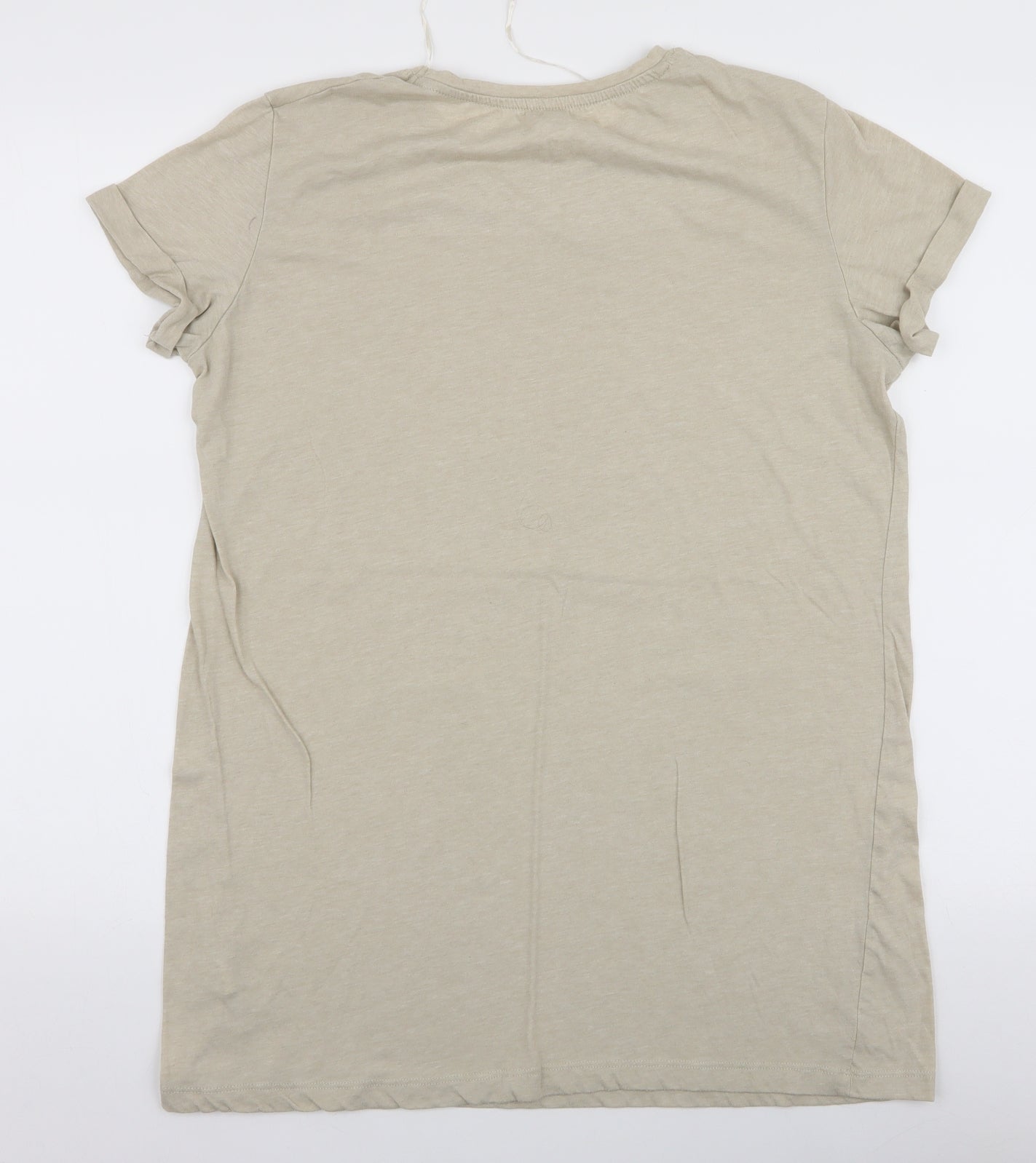 Primark Womens Green  Polyester Jersey T-Shirt Size L Round Neck