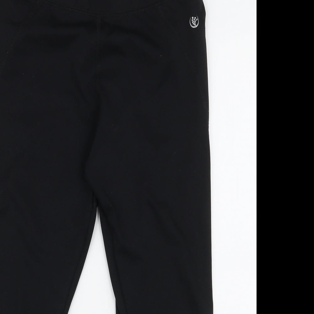 Dunnes Stores Womens Black  Polyester Capri Leggings Size M L21.5 in Slim Pullover