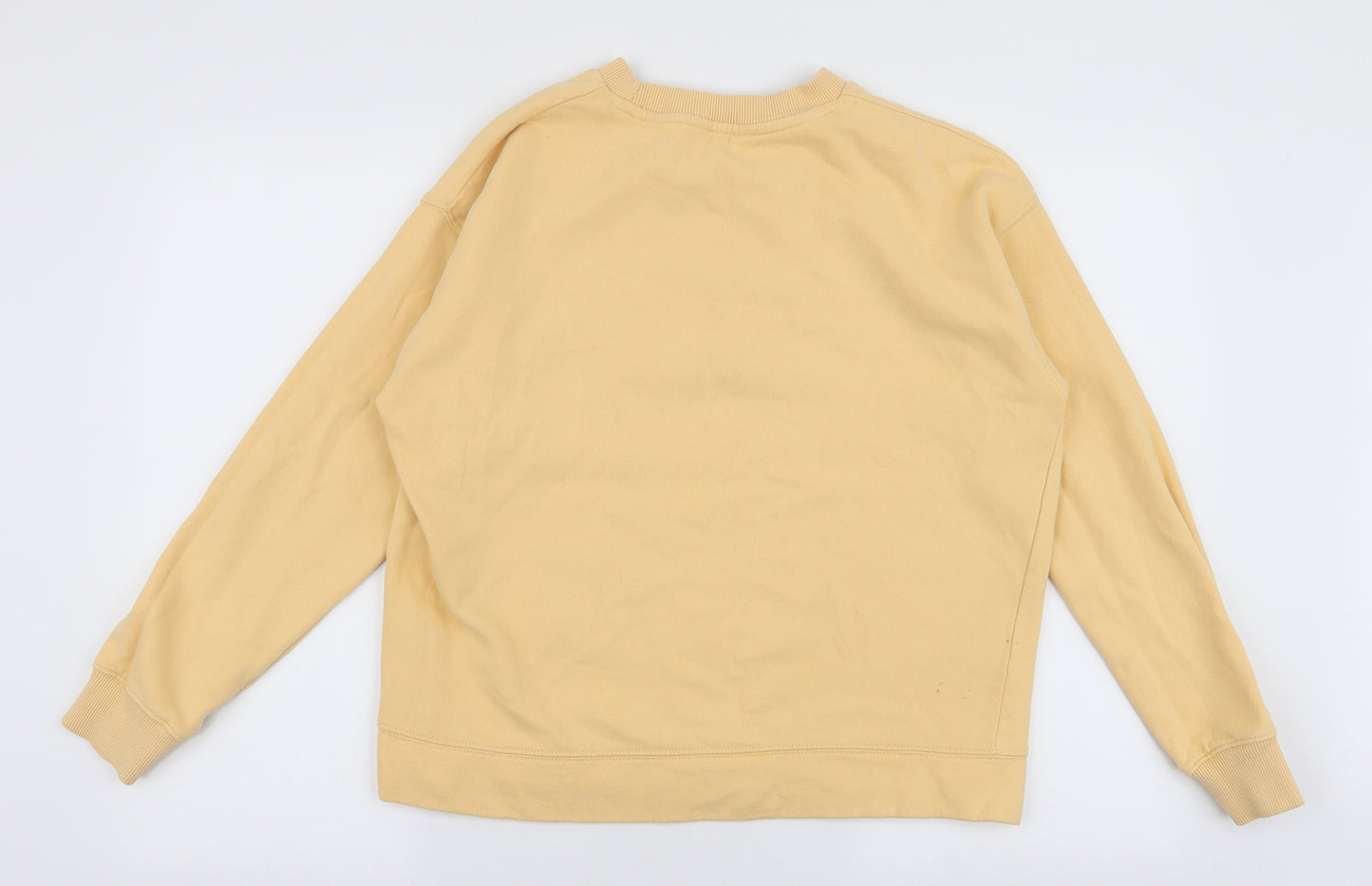 Miss Selfridge Womens Yellow  100% Cotton Pullover Sweatshirt Size M  Pullover