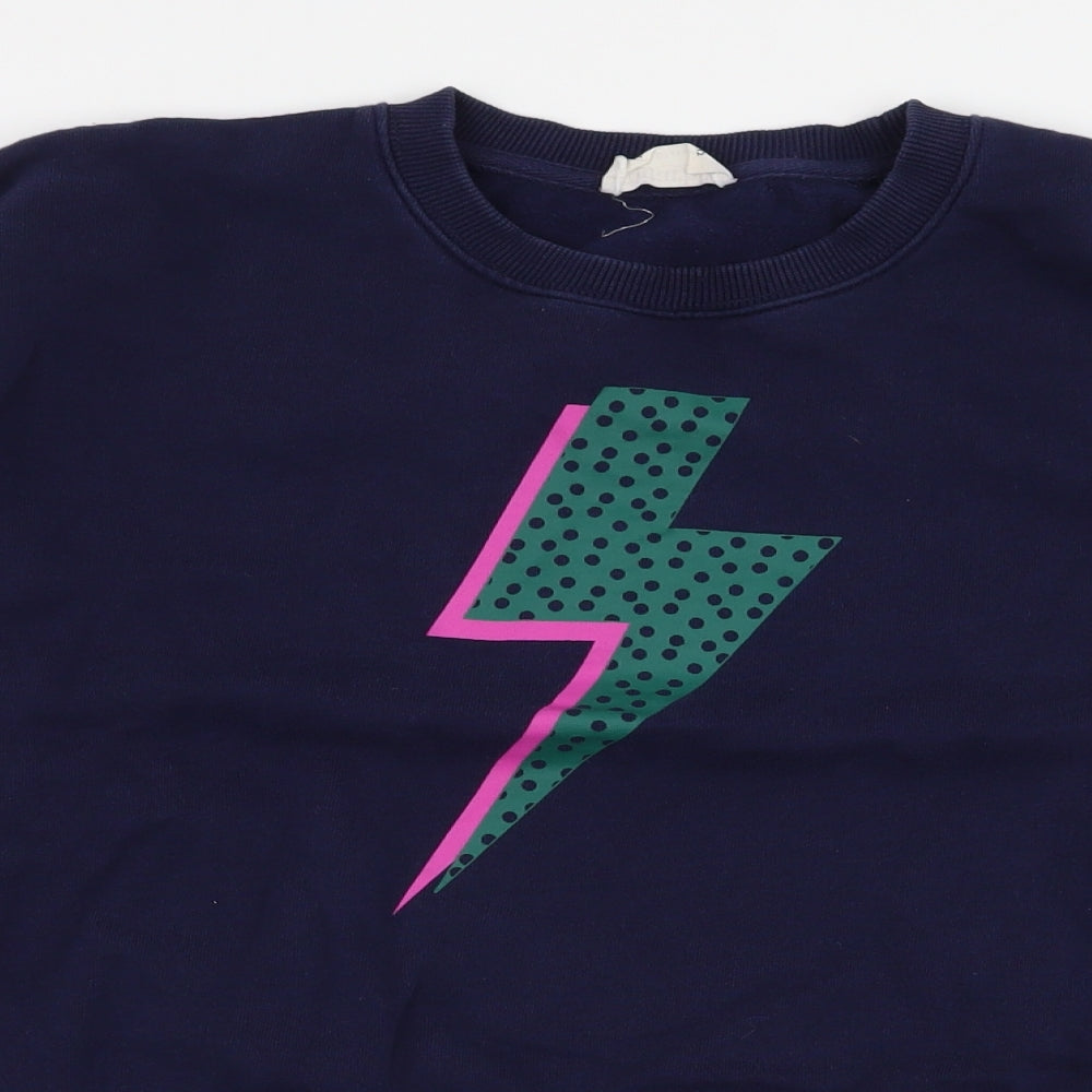 Sugarhill Womens Blue  100% Cotton Pullover Sweatshirt Size 16  Pullover - Lightning bolt