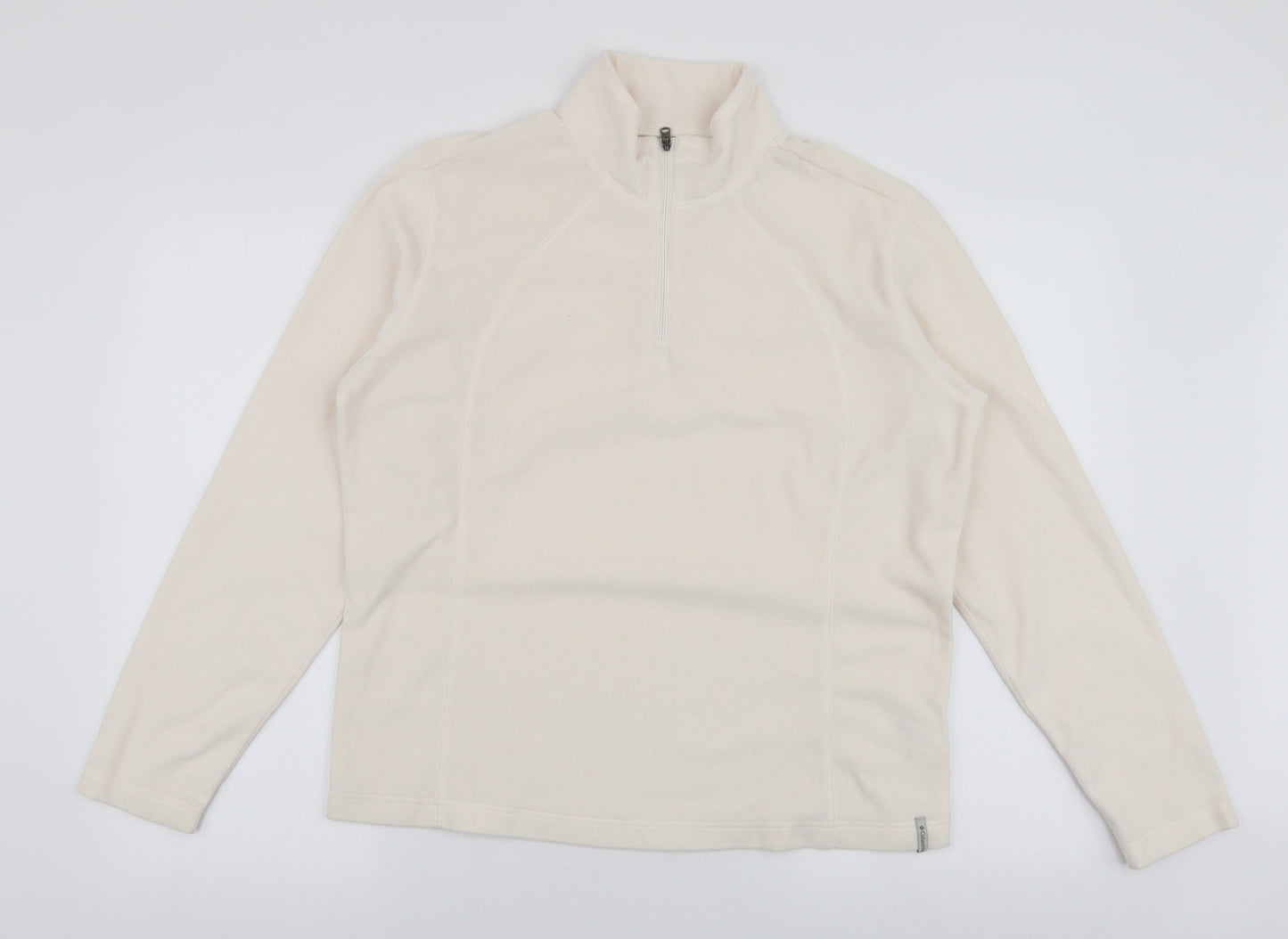 Columbus  Womens Ivory  Polyester Pullover Sweatshirt Size XL  Zip