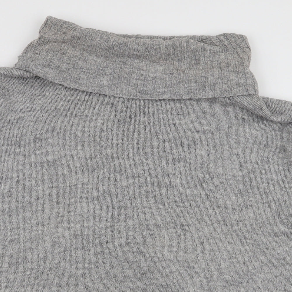 NEXT Womens Grey Roll Neck  Acrylic Pullover Jumper Size M