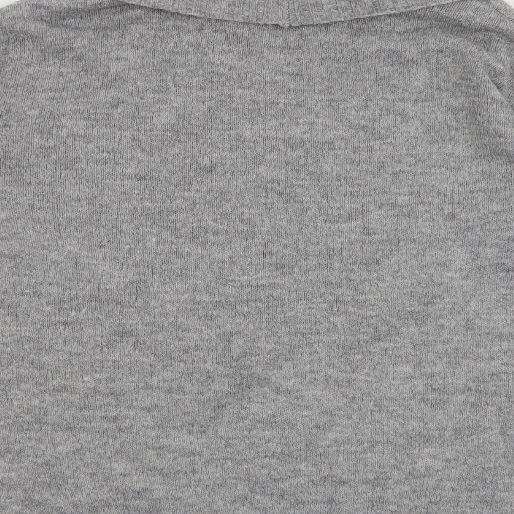 NEXT Womens Grey Roll Neck  Acrylic Pullover Jumper Size M