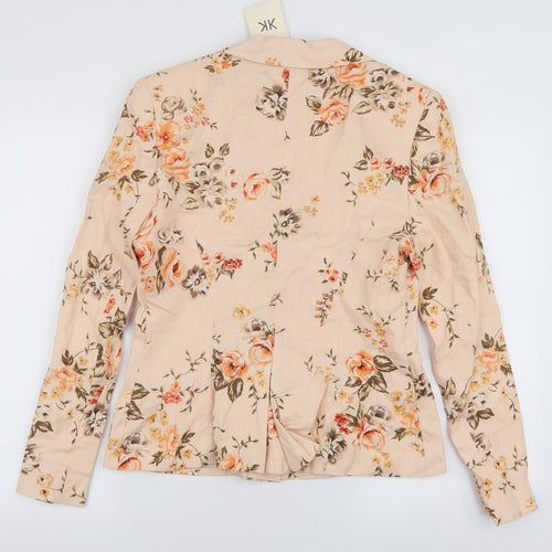 Kaliko Womens Multicoloured Floral  Jacket Blazer Size 10  Button