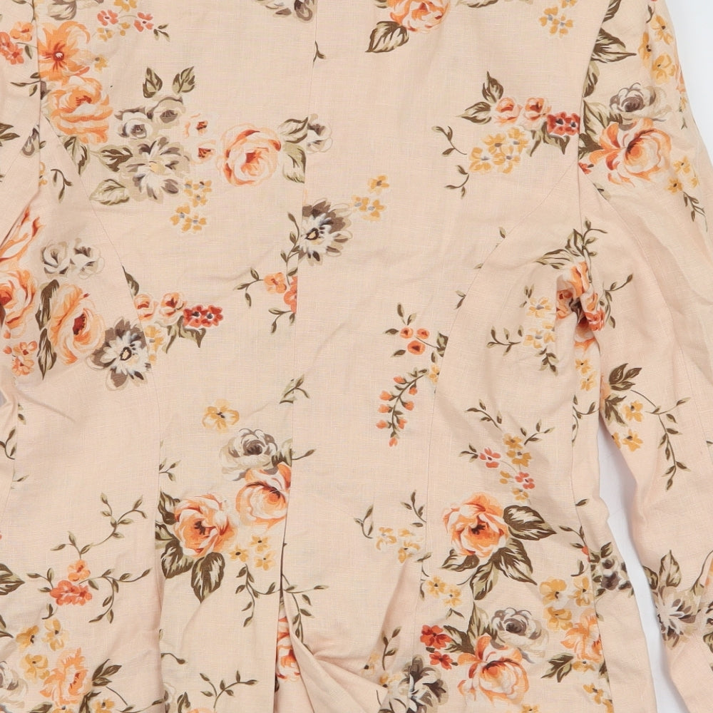 Kaliko Womens Multicoloured Floral  Jacket Blazer Size 10  Button