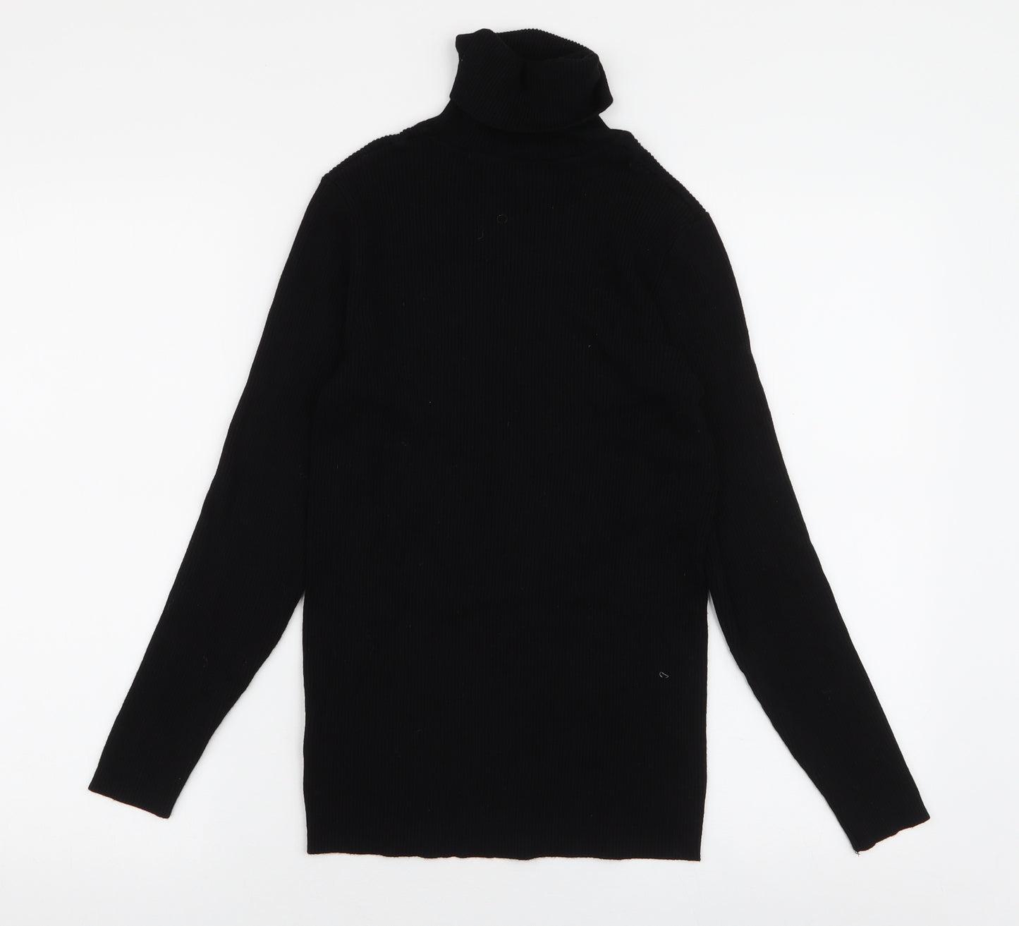 Oasis Womens Black Roll Neck  Viscose Pullover Jumper Size M
