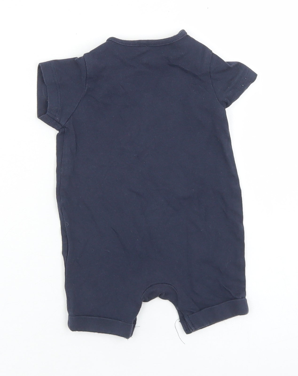 NEXT Boys Blue  Cotton Romper One-Piece Size Newborn  Snap - Up to 1 Month