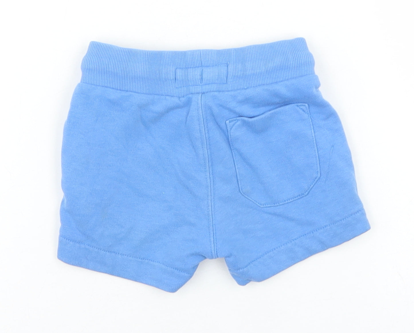 NEXT Boys Blue  Cotton Cropped Trousers Size 6-9 Months  Drawstring
