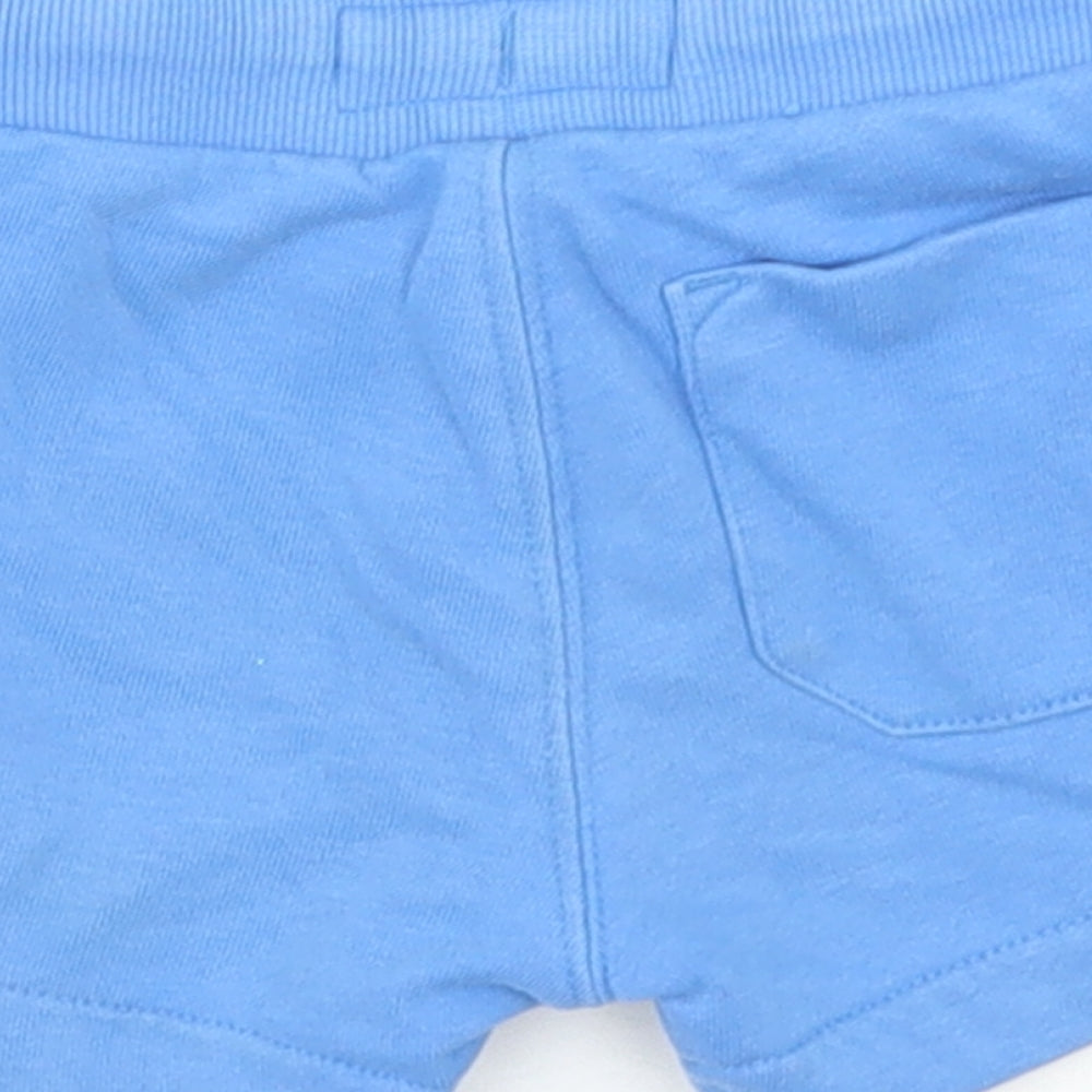 NEXT Boys Blue  Cotton Cropped Trousers Size 6-9 Months  Drawstring