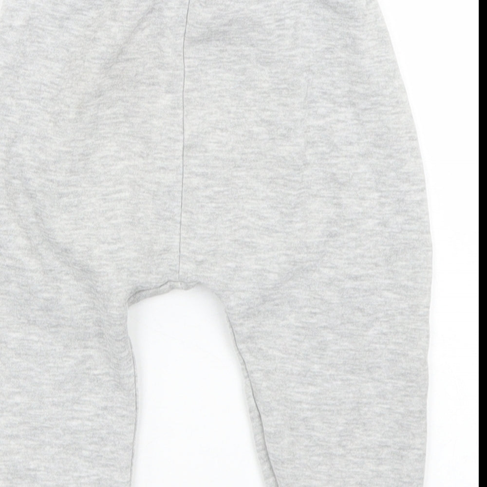 George Boys Grey  Cotton Jogger Trousers Size 12-18 Months  Drawstring