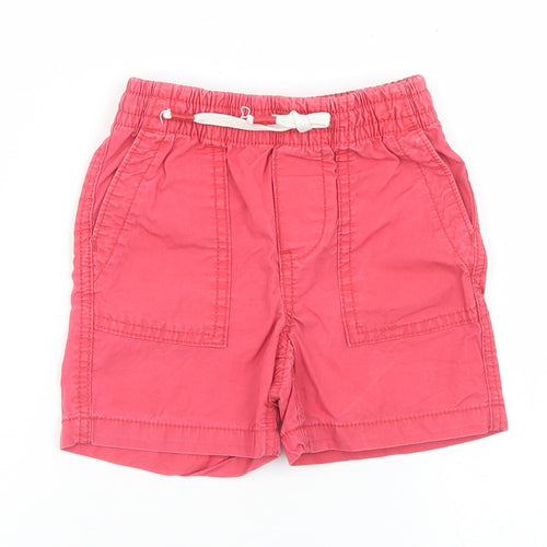 Gap Boys Red  Cotton Cropped Trousers Size 18-24 Months  Drawstring