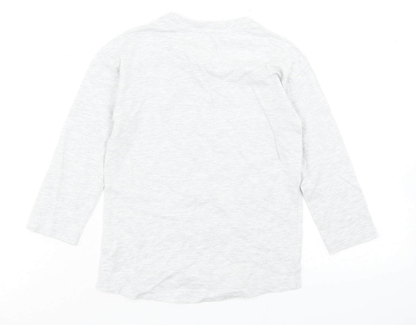 Dunnes Stores Girls Grey  Cotton Basic T-Shirt Size 2-3 Years Crew Neck  - Cool Runs in the Family