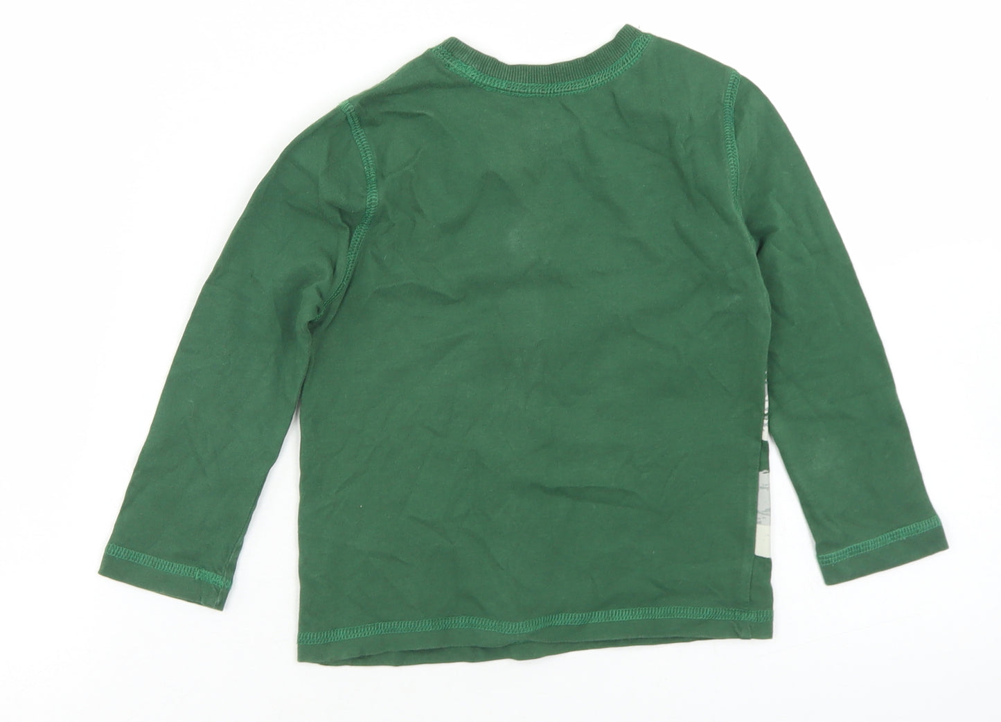 Disney Store Boys Green  Cotton Basic T-Shirt Size 3 Years Crew Neck  - The Good Dinosaur