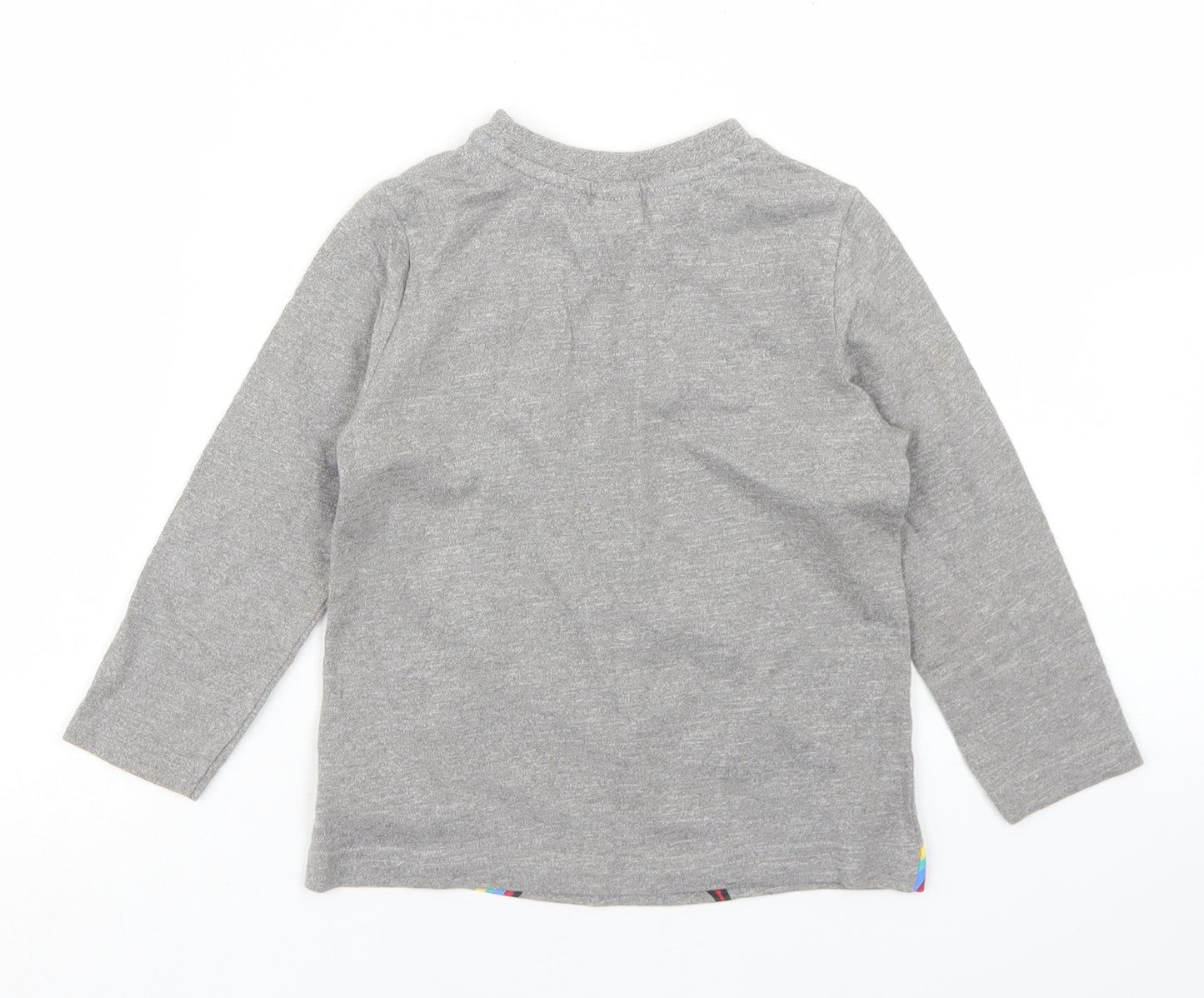 F&F Boys Grey  Polyester Basic T-Shirt Size 3-4 Years Crew Neck  - Mickey Mouse